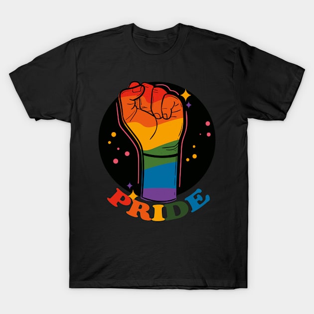 Pride Month Fist- LGBTQ Rights T-Shirt by Eva Wolf